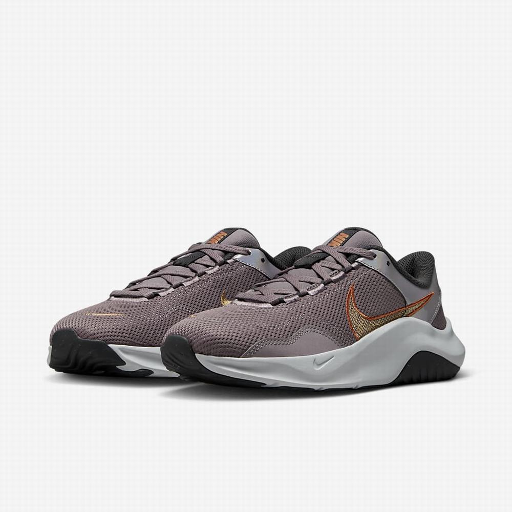 Botasky Nike Legend Essential 3 Next Nature Premium Damske Nachový Tmavo Siva Metal Meď Metal Zlate | SK741962