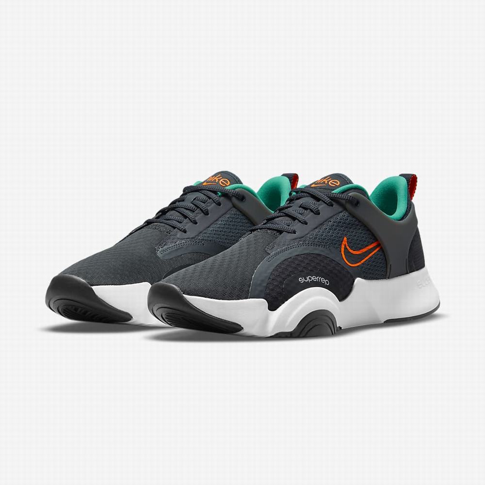 Botasky Nike SuperRep Go 2 Panske Tmavo Siva Tyrkysové Biele Oranžové | SK136927