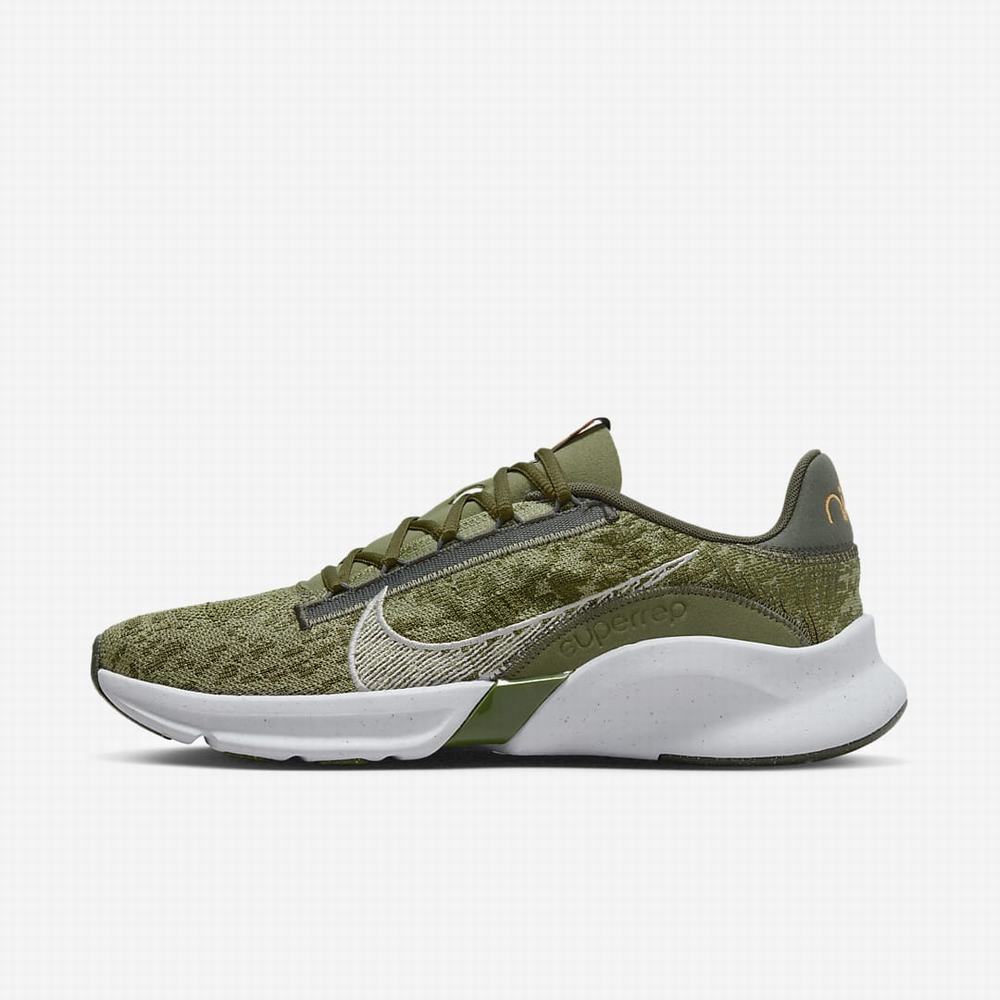 Botasky Nike SuperRep Go 3 Next Nature Flyknit Panske Zelene Biele | SK048561