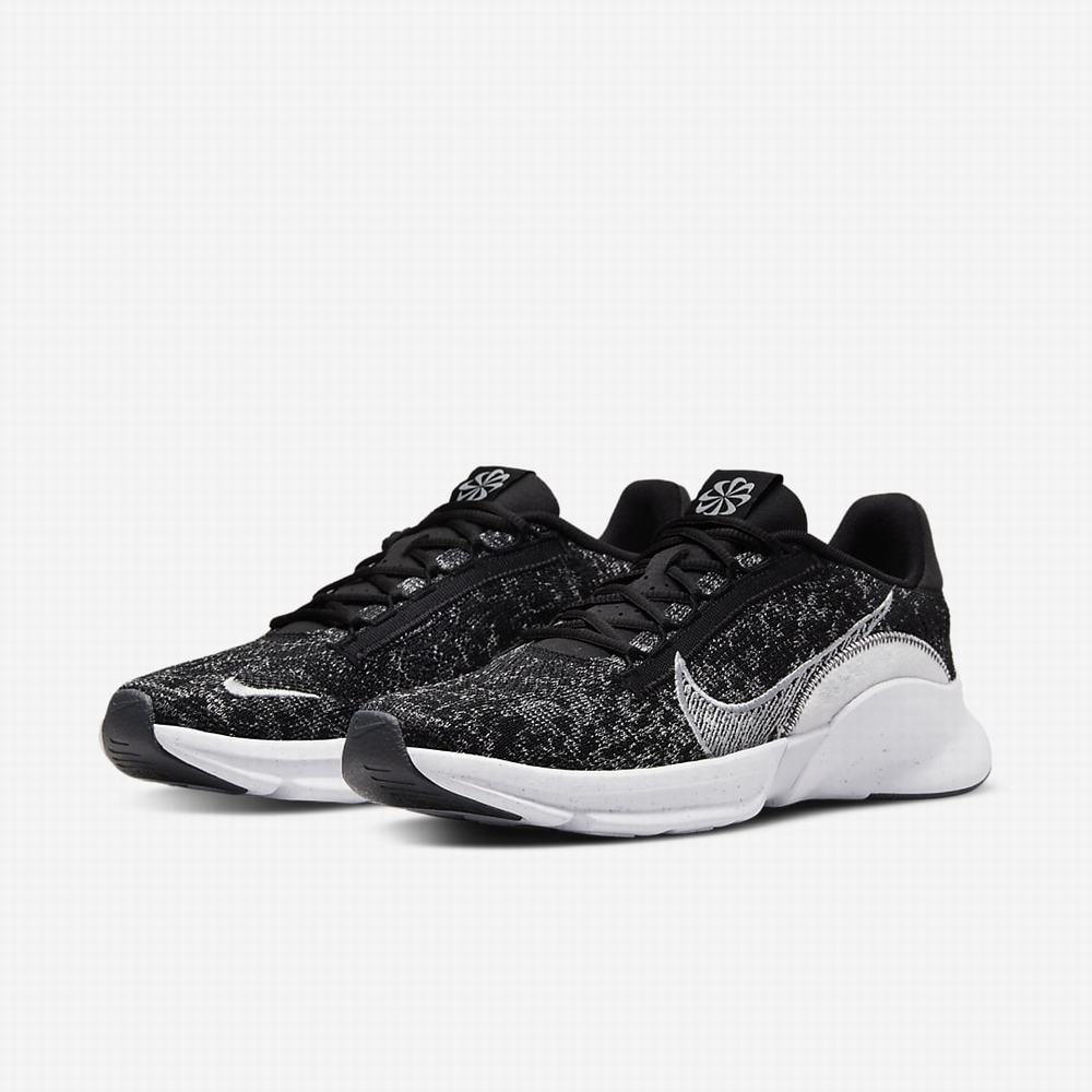 Botasky Nike SuperRep Go 3 Next Nature Flyknit Panske Čierne Tmavo Siva Biele Platina | SK175906