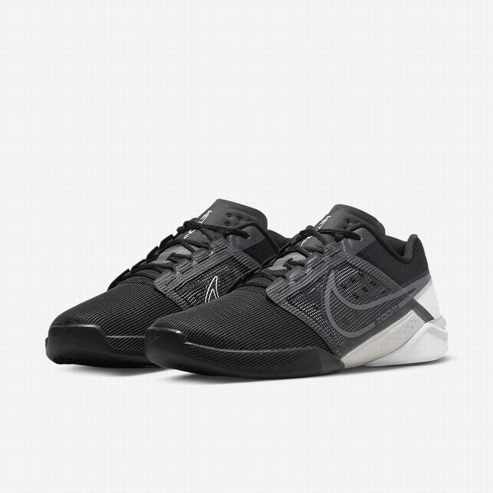 Botasky Nike Zoom Metcon Turbo 2 Panske Čierne Biele Tmavo Siva Metal Siva | SK513974