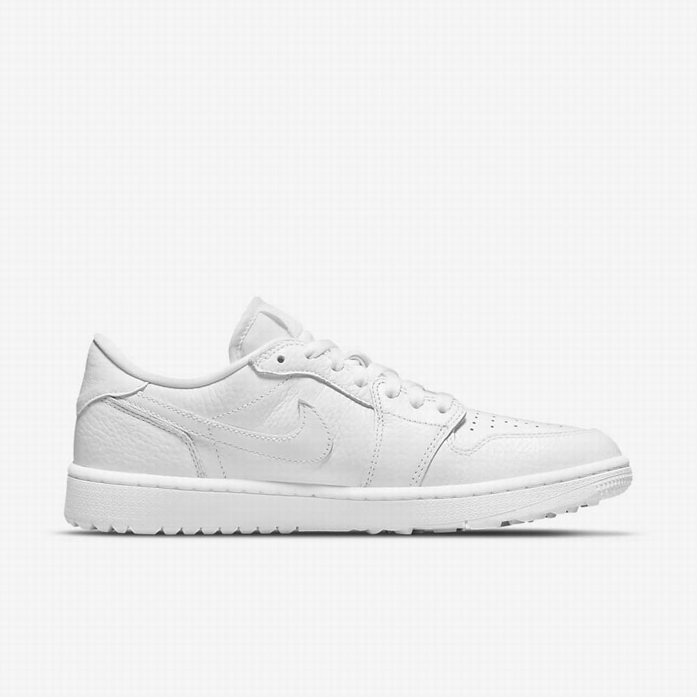 Golfove Topanky Nike Air Jordan 1 Low G Panske Biele | SK302946