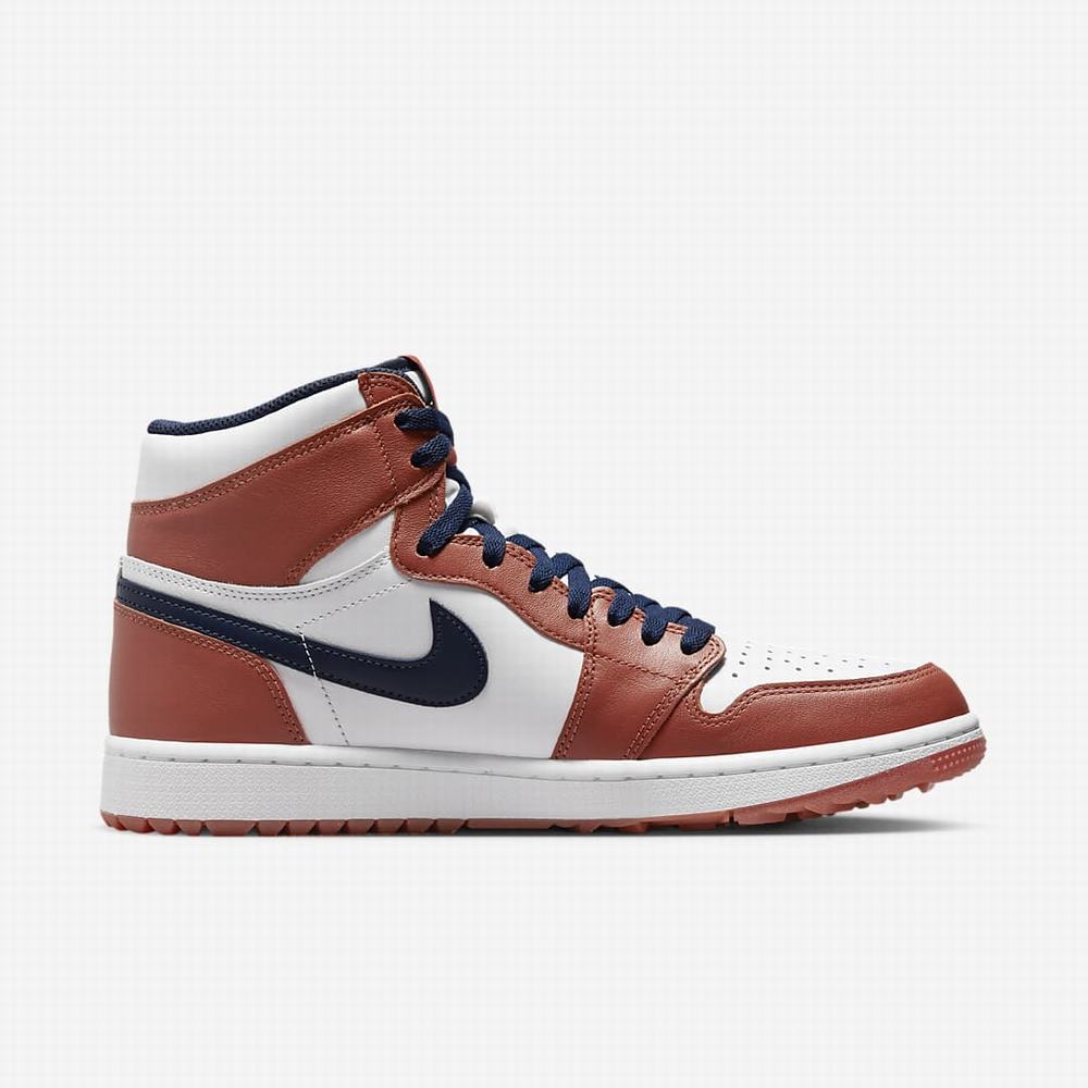 Golfove Topanky Nike Air Jordan I High x Eastside Golfové Panske Oranžové Biele Metal Zlate Námornícka Modrá | SK603491