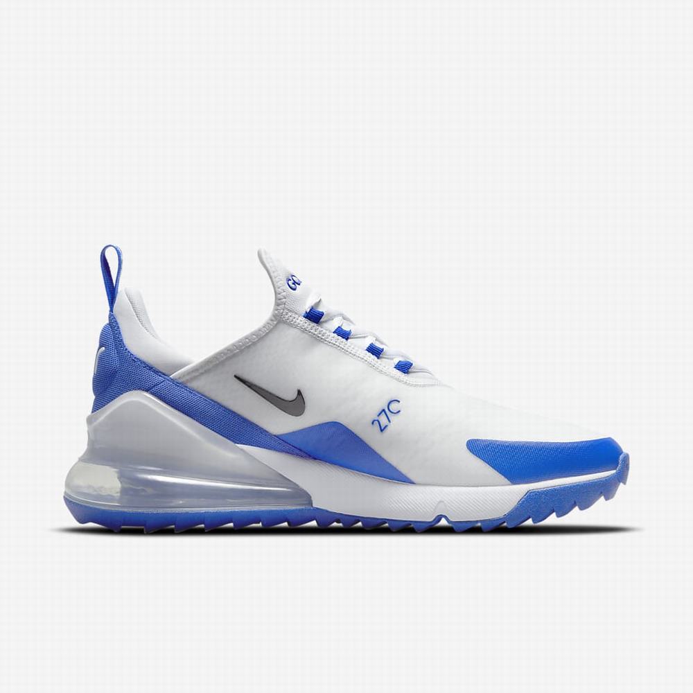 Golfove Topanky Nike Air Max 270 G Damske Biele Modre Platina Čierne | SK073916