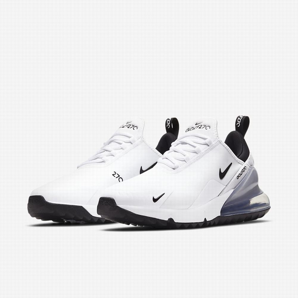 Golfove Topanky Nike Air Max 270 G Panske Biele Platina Čierne | SK095871