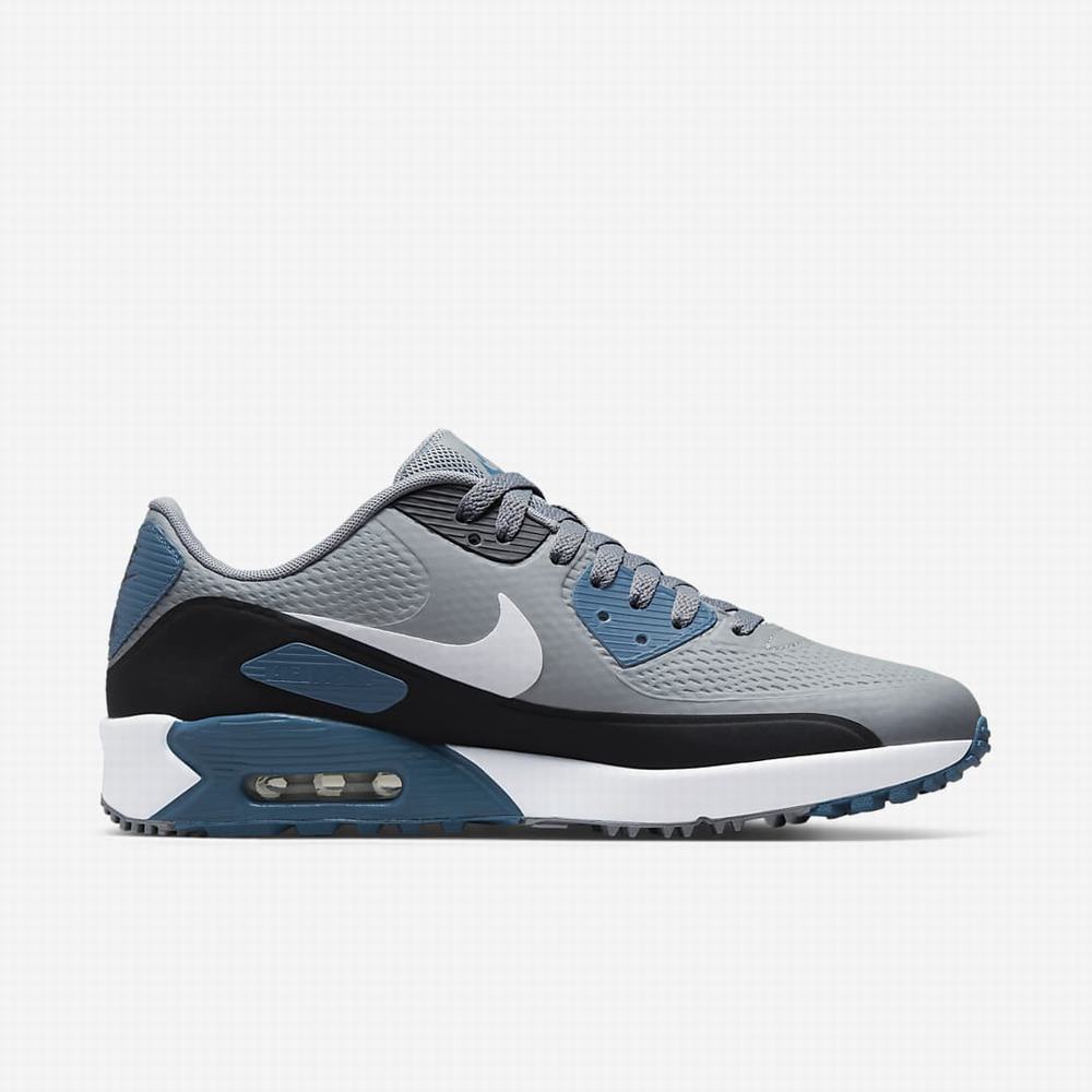 Golfove Topanky Nike Air Max 90 G Damske Siva Čierne Biele | SK027648