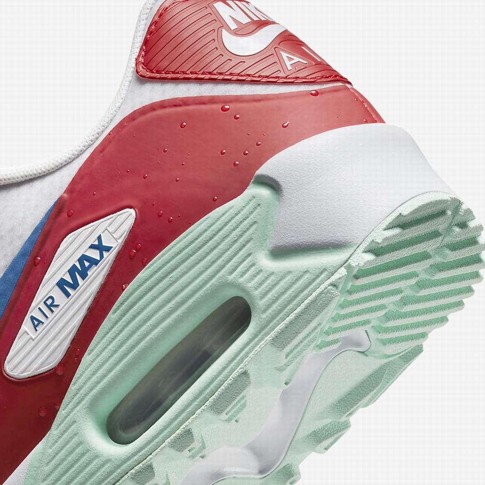 Golfove Topanky Nike Air Max 90 G Damske Biele Červené Mätové Tmavo Modre | SK125370