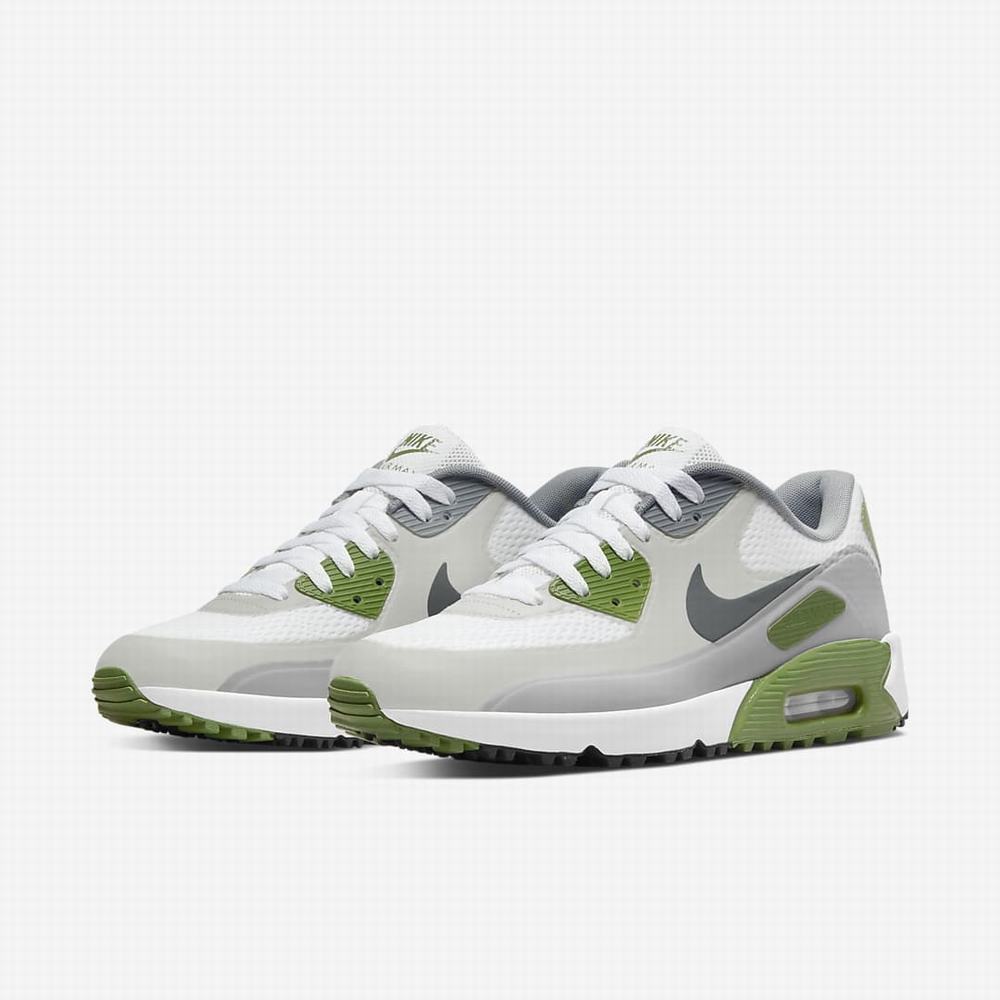 Golfove Topanky Nike Air Max 90 G Damske Biele Svetlo Siva Siva Siva | SK205781