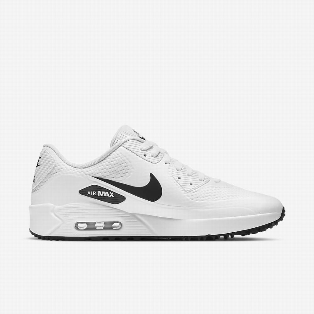 Golfove Topanky Nike Air Max 90 G Damske Biele Čierne | SK409231