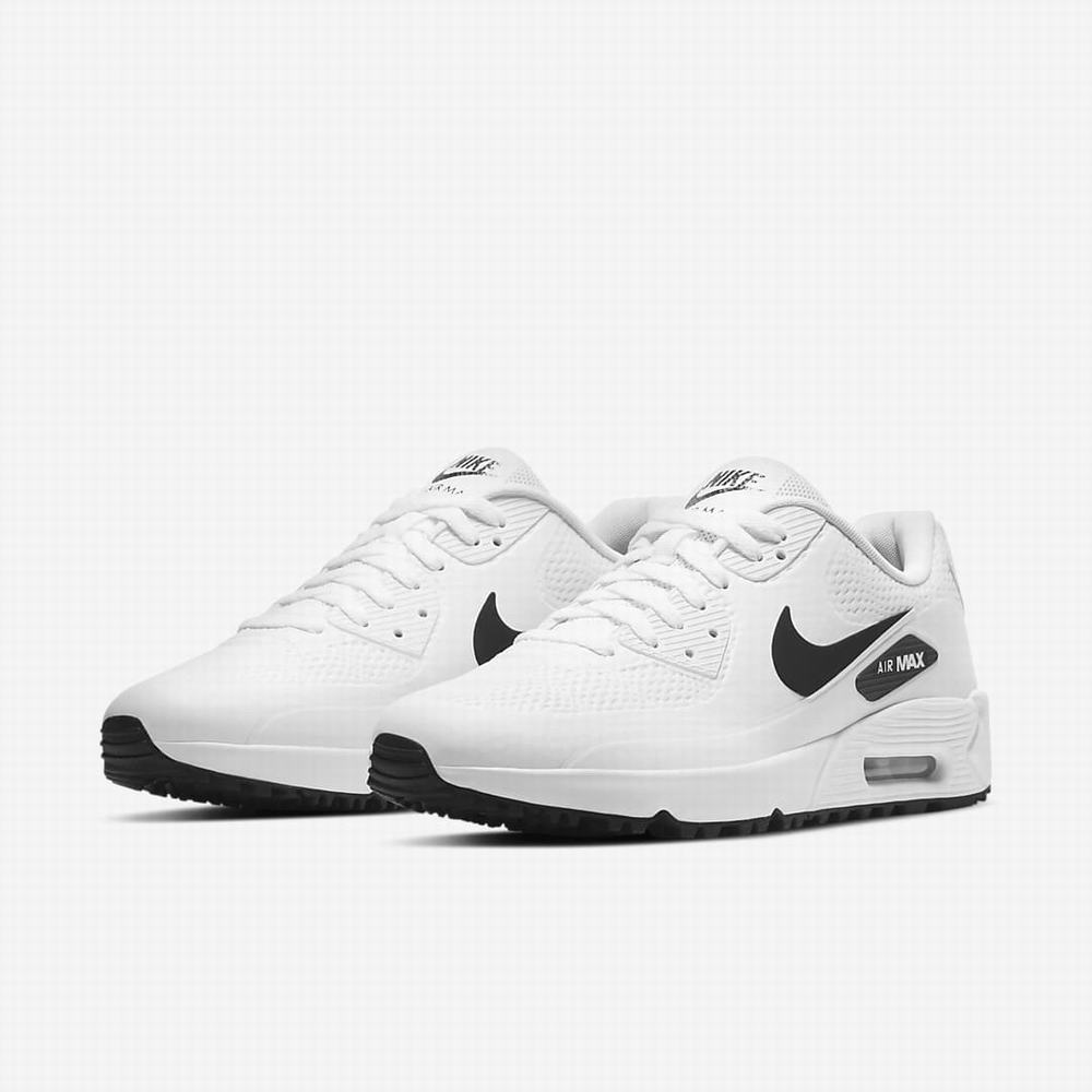 Golfove Topanky Nike Air Max 90 G Damske Biele Čierne | SK409231