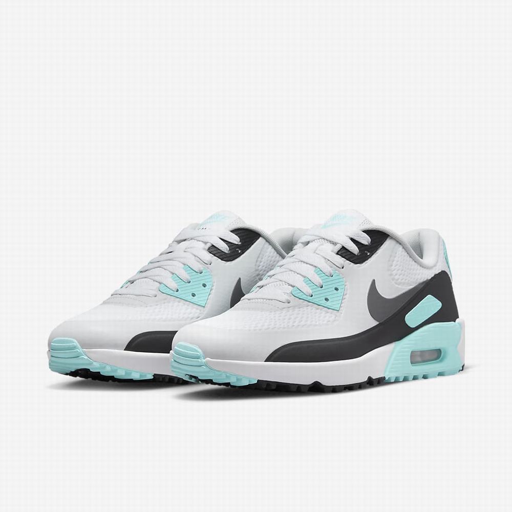 Golfove Topanky Nike Air Max 90 G Damske Biele Tmavo Siva | SK430269