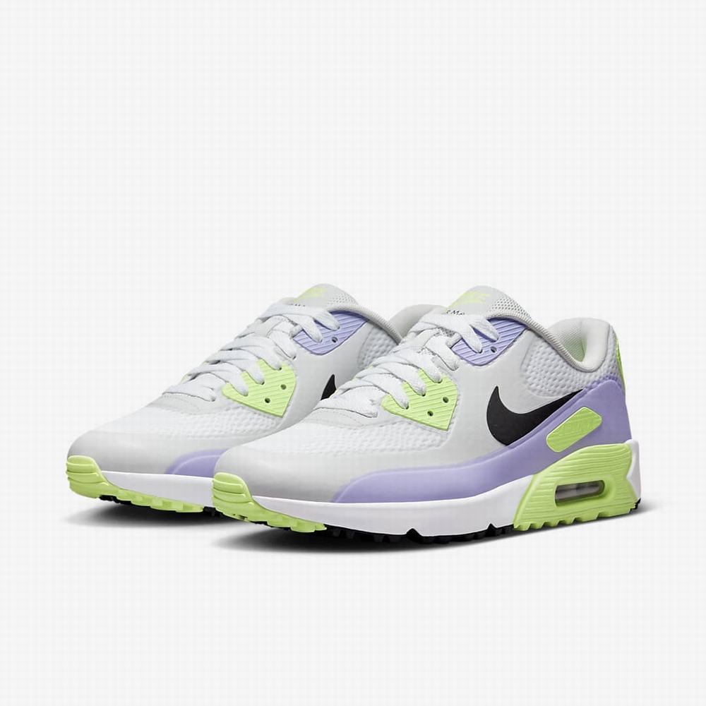 Golfove Topanky Nike Air Max 90 G Panske Biele Nachový Čierne | SK251079