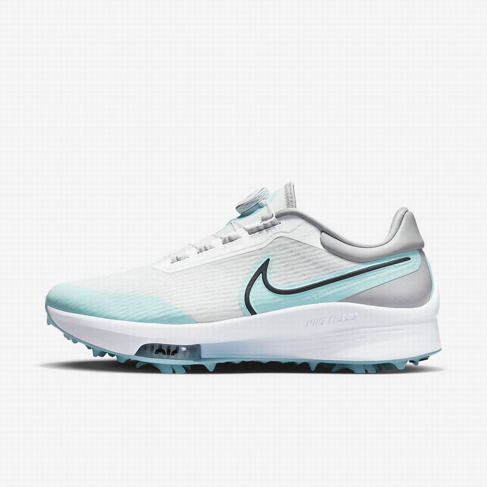 Golfove Topanky Nike Air Zoom Infinity Tour NEXT% Boa (Wide) Panske Biele Svetlo Siva Čierne | SK065178