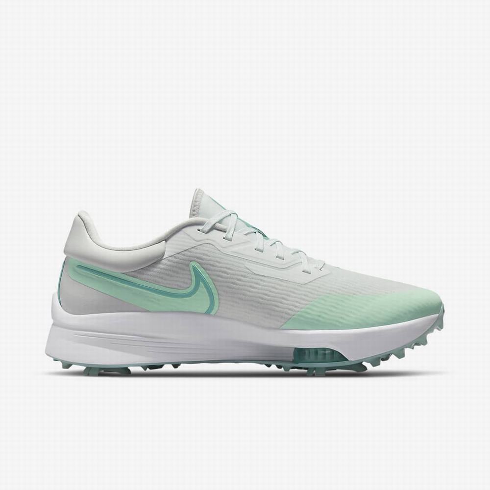 Golfove Topanky Nike Air Zoom Infinity Tour NEXT% Panske Biele Mätové Platina Modre Svetlomodrá Tyrkysové | SK267019