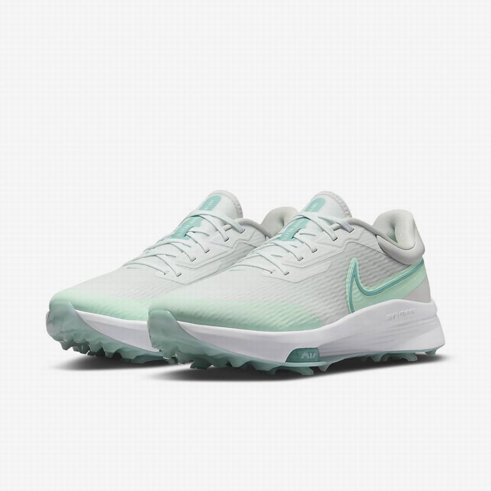 Golfove Topanky Nike Air Zoom Infinity Tour NEXT% Panske Biele Mätové Platina Modre Svetlomodrá Tyrkysové | SK267019