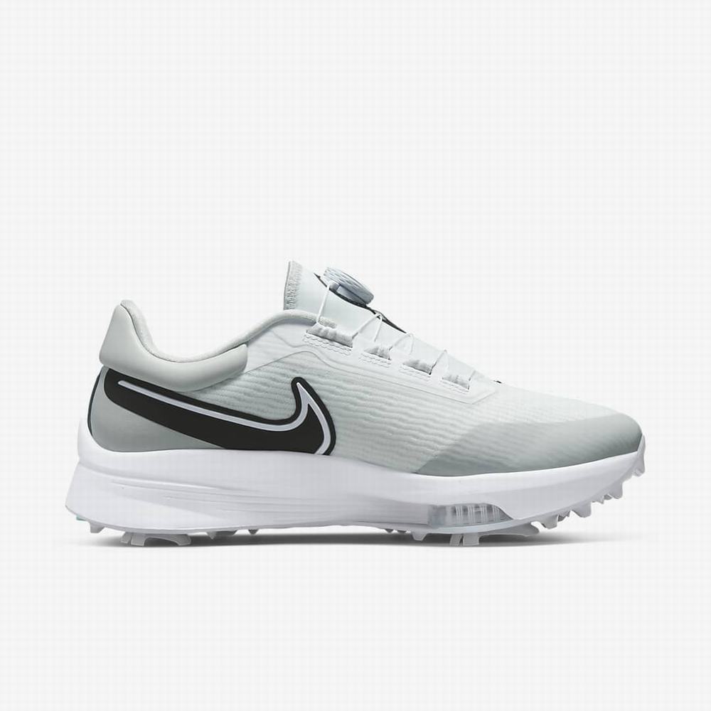 Golfove Topanky Nike Air Zoom Infinity Tour NEXT% Boa (Wide) Panske Biele Siva Tyrkysové Čierne | SK314827