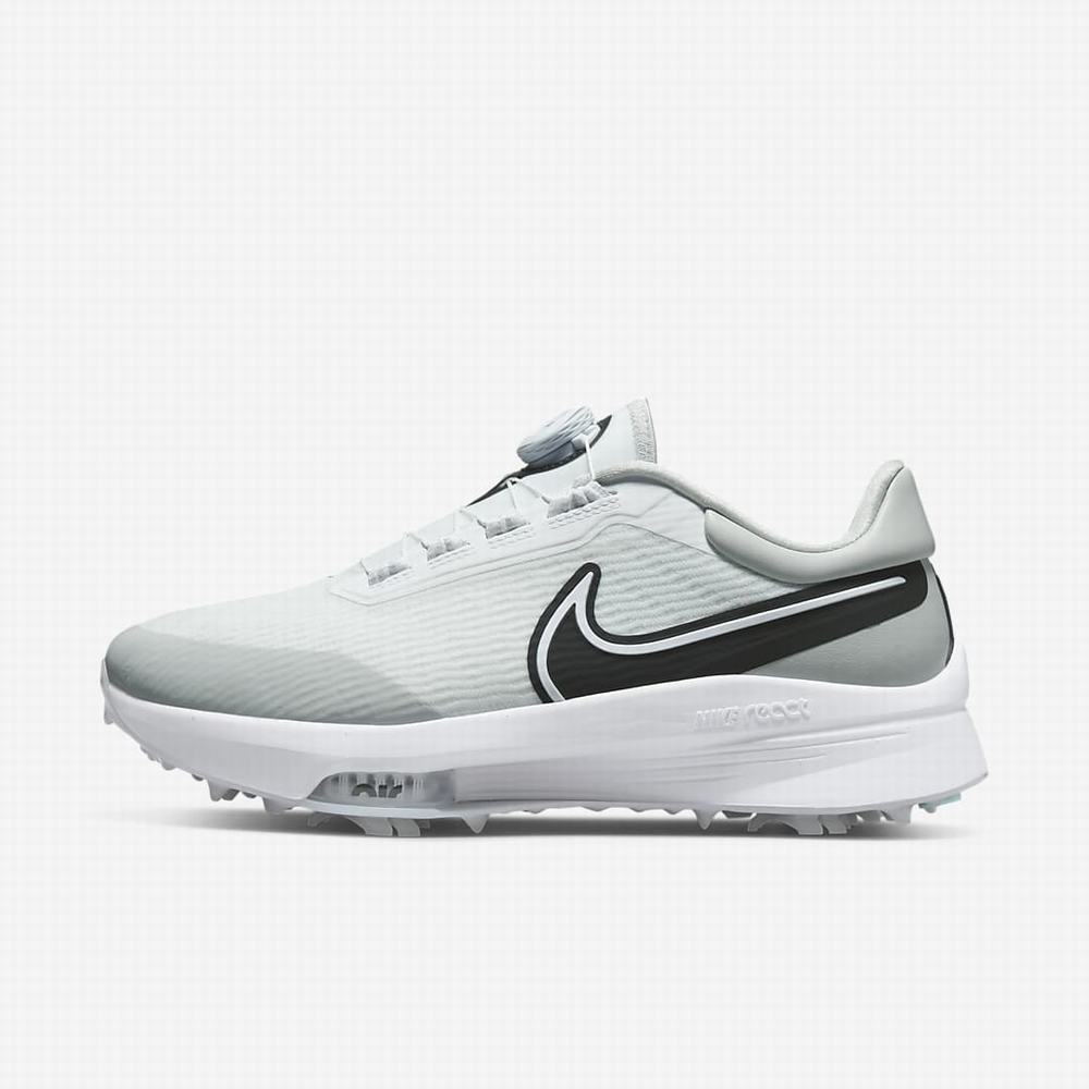 Golfove Topanky Nike Air Zoom Infinity Tour NEXT% Boa (Wide) Panske Biele Siva Tyrkysové Čierne | SK314827