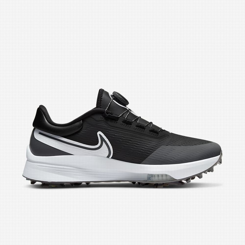 Golfove Topanky Nike Air Zoom Infinity Tour NEXT% Boa (Wide) Panske Čierne Siva Tyrkysové Biele | SK561820