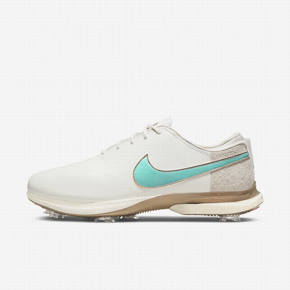 Golfove Topanky Nike Air Zoom Victory Tour 2 Damske Béžové Biele Svetlo Hnede Modre Svetlomodrá Tyrkysové | SK123795