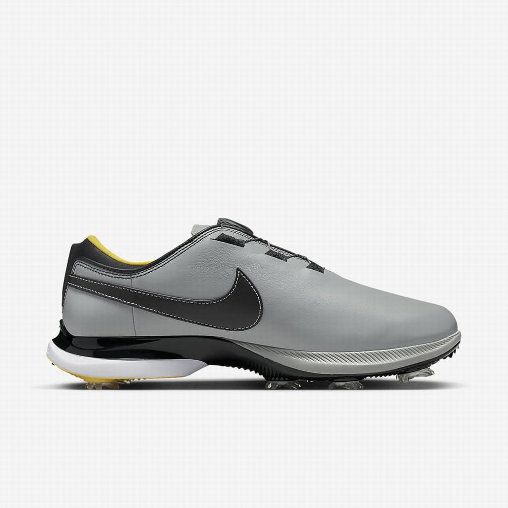 Golfove Topanky Nike Air Zoom Victory Tour 2 Boa (Wide) Panske Svetlo Siva Biele Žlté Čierne | SK206458