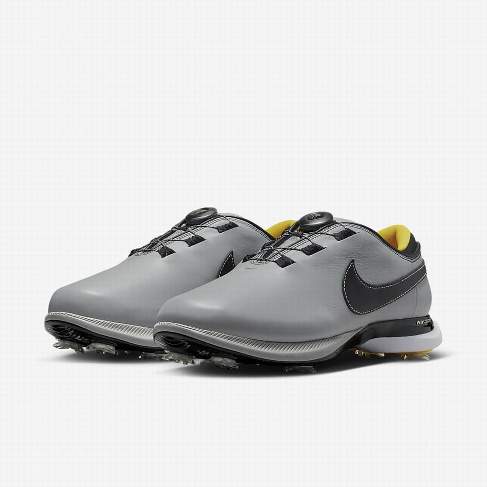 Golfove Topanky Nike Air Zoom Victory Tour 2 Boa (Wide) Panske Svetlo Siva Biele Žlté Čierne | SK206458