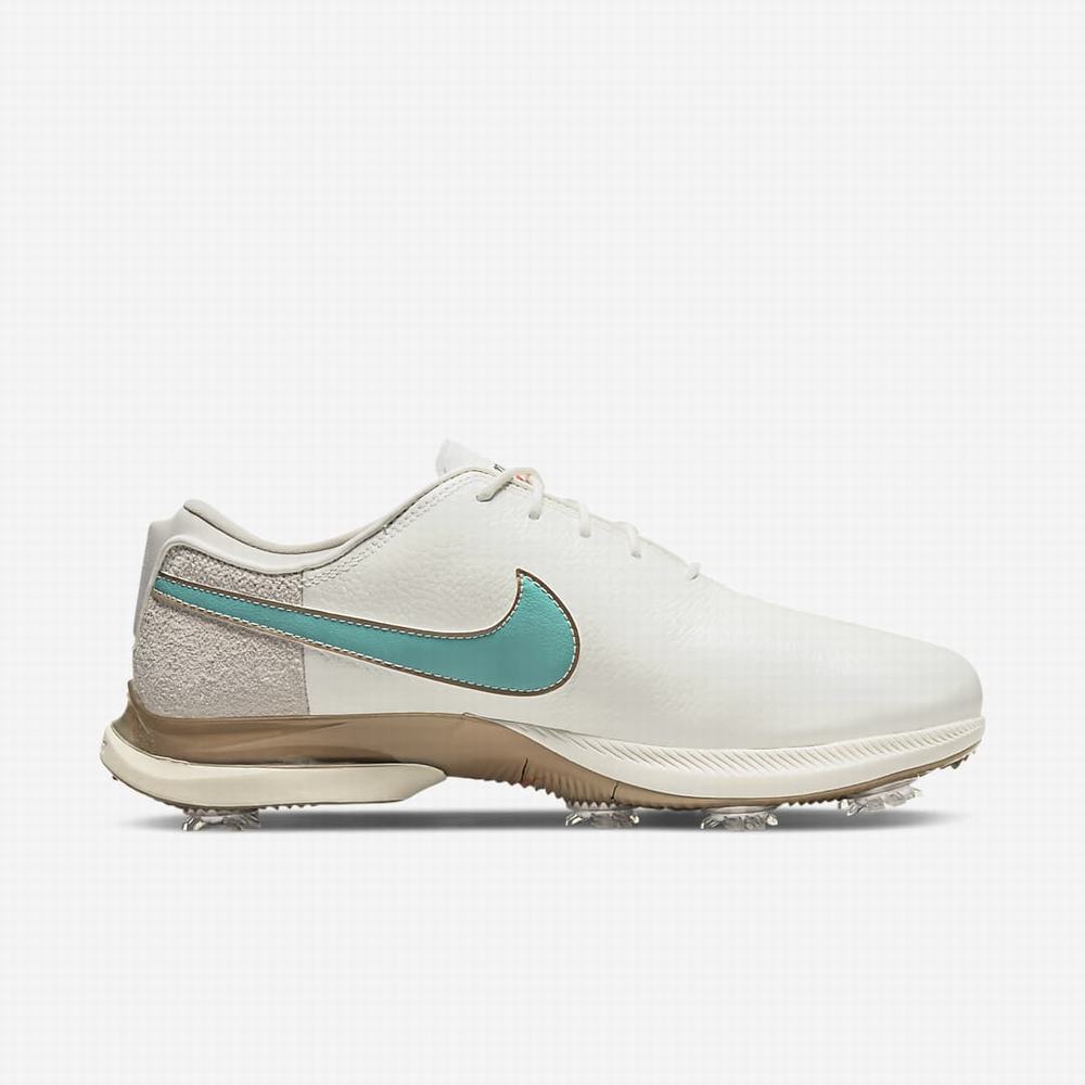 Golfove Topanky Nike Air Zoom Victory Tour 2 Panske Béžové Biele Svetlo Hnede Modre Svetlomodrá Tyrkysové | SK910856