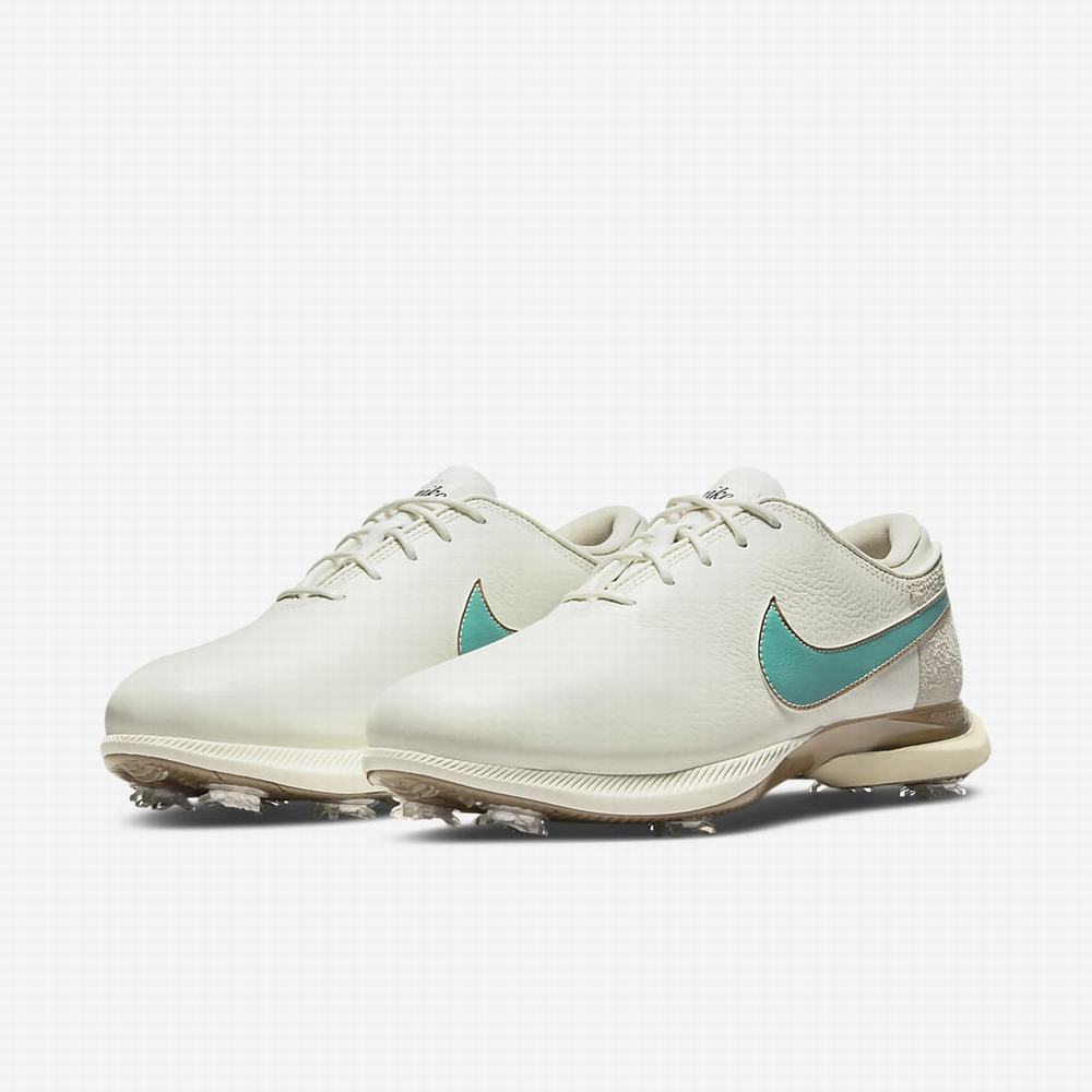 Golfove Topanky Nike Air Zoom Victory Tour 2 Panske Béžové Biele Svetlo Hnede Modre Svetlomodrá Tyrkysové | SK910856