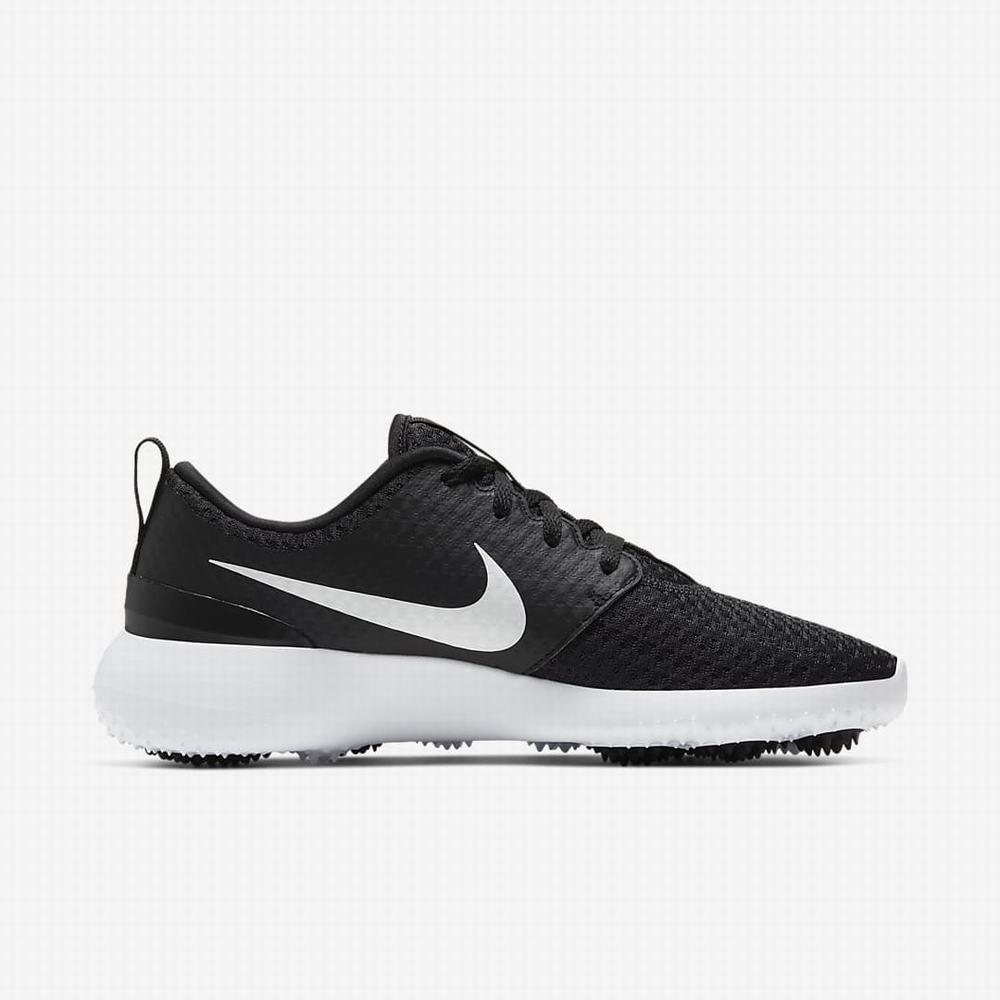 Golfove Topanky Nike Roshe G Damske Čierne Biele Metal Biele | SK364728