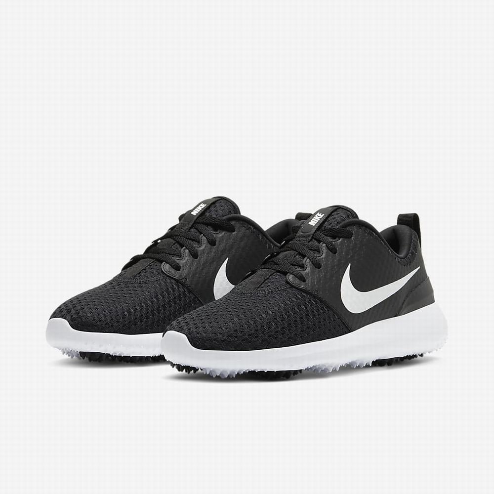 Golfove Topanky Nike Roshe G Damske Čierne Biele Metal Biele | SK364728