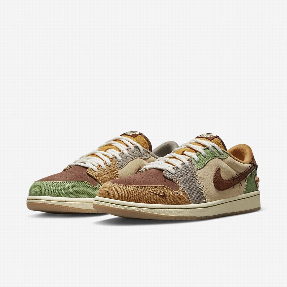 Jordan Tenisky Nike Air Jordan 1 Low Panske Hnede Zelene | SK801973