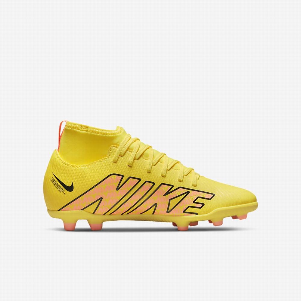 Kopačky Nike Jr. Mercurial Superfly 9 Club FG/MG Multi-Ground Detske Žlté Oranžové | SK329671