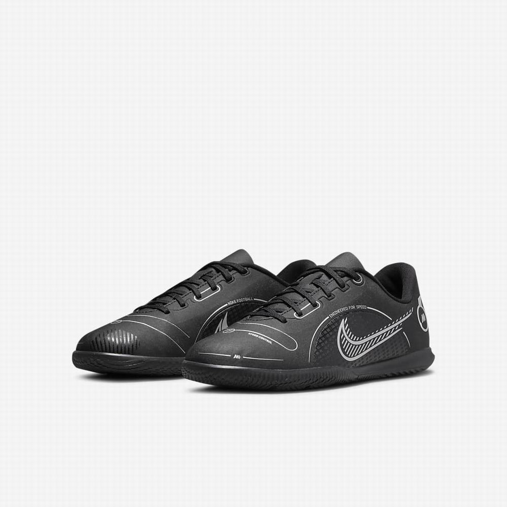 Kopačky Nike Jr. Mercurial Vapor 14 Club IC Detske Čierne Siva Metal Strieborne | SK750693