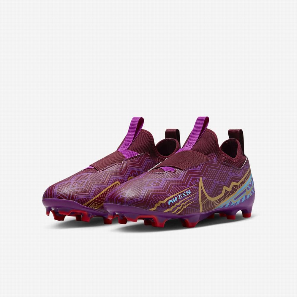 Kopačky Nike Jr. Mercurial Zoom Vapor 15 Academy KM FG/MG Detske Tmavo Modre Nachový Metal Zlate | SK318059