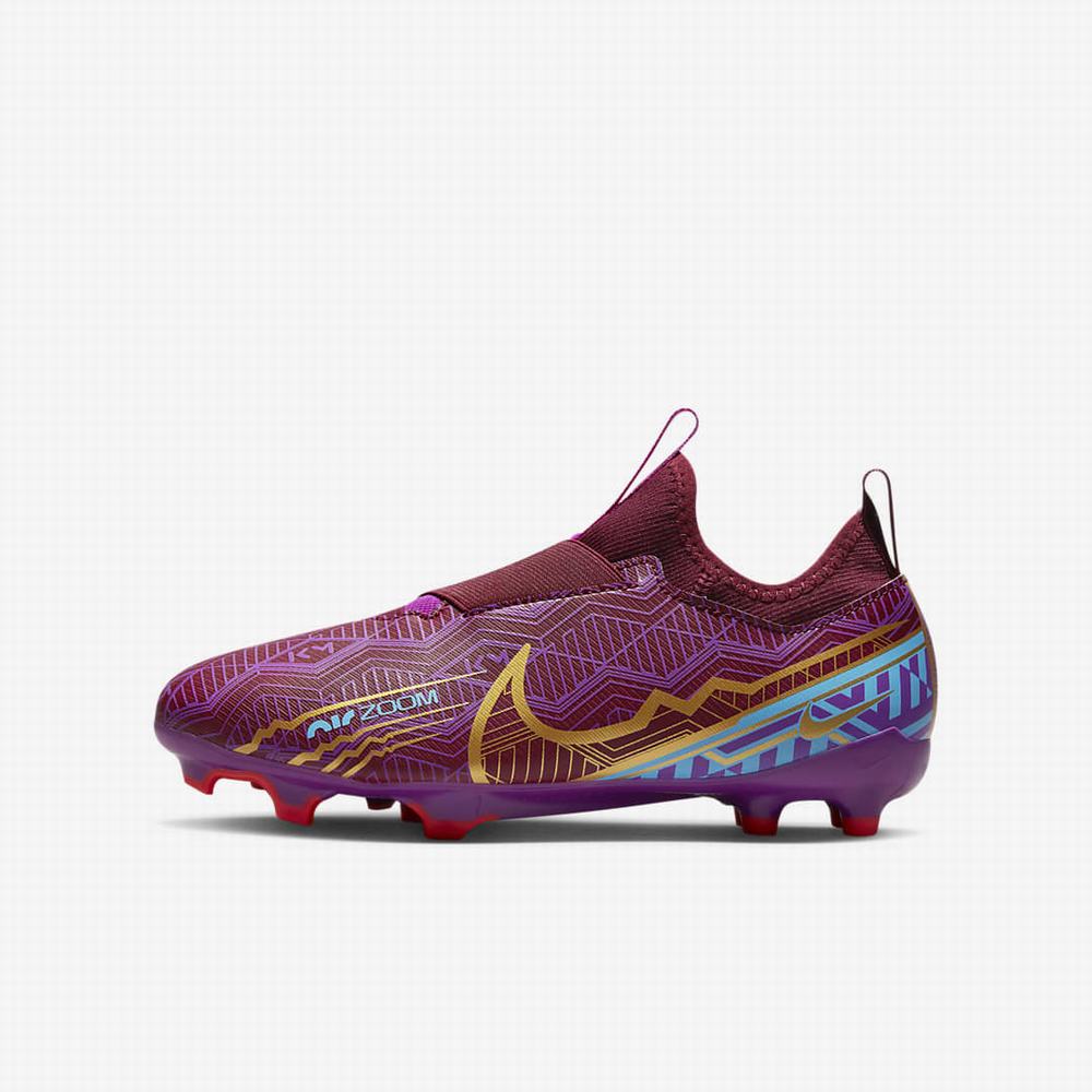 Kopačky Nike Jr. Mercurial Zoom Vapor 15 Academy KM FG/MG Detske Tmavo Modre Nachový Metal Zlate | SK318059