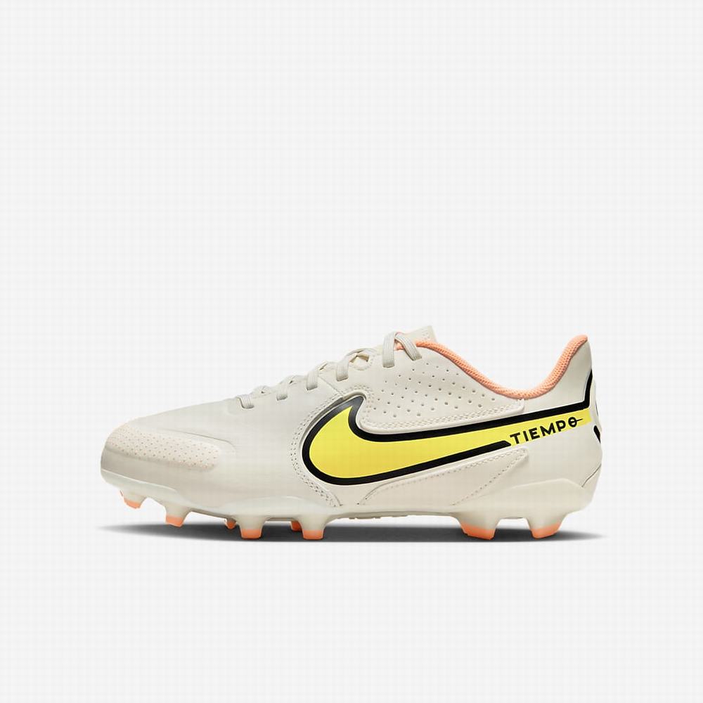 Kopačky Nike Jr. Tiempo Legend 9 Academy MG Multi-Ground Detske Béžové Oranžové Žlté | SK648092