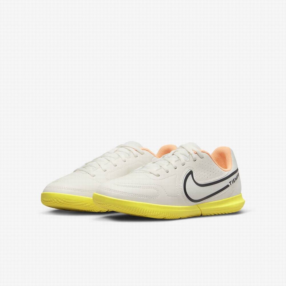 Kopačky Nike Jr. Tiempo Legend 9 Club IC Detske Béžové Oranžové Žlté | SK687425