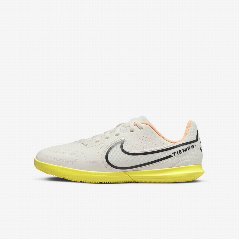 Kopačky Nike Jr. Tiempo Legend 9 Club IC Detske Béžové Oranžové Žlté | SK687425