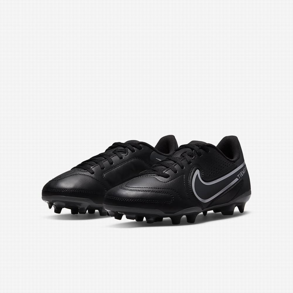 Kopačky Nike Jr. Tiempo Legend 9 Club MG Multi-Ground Detske Čierne Tmavo Siva Čierne | SK947802