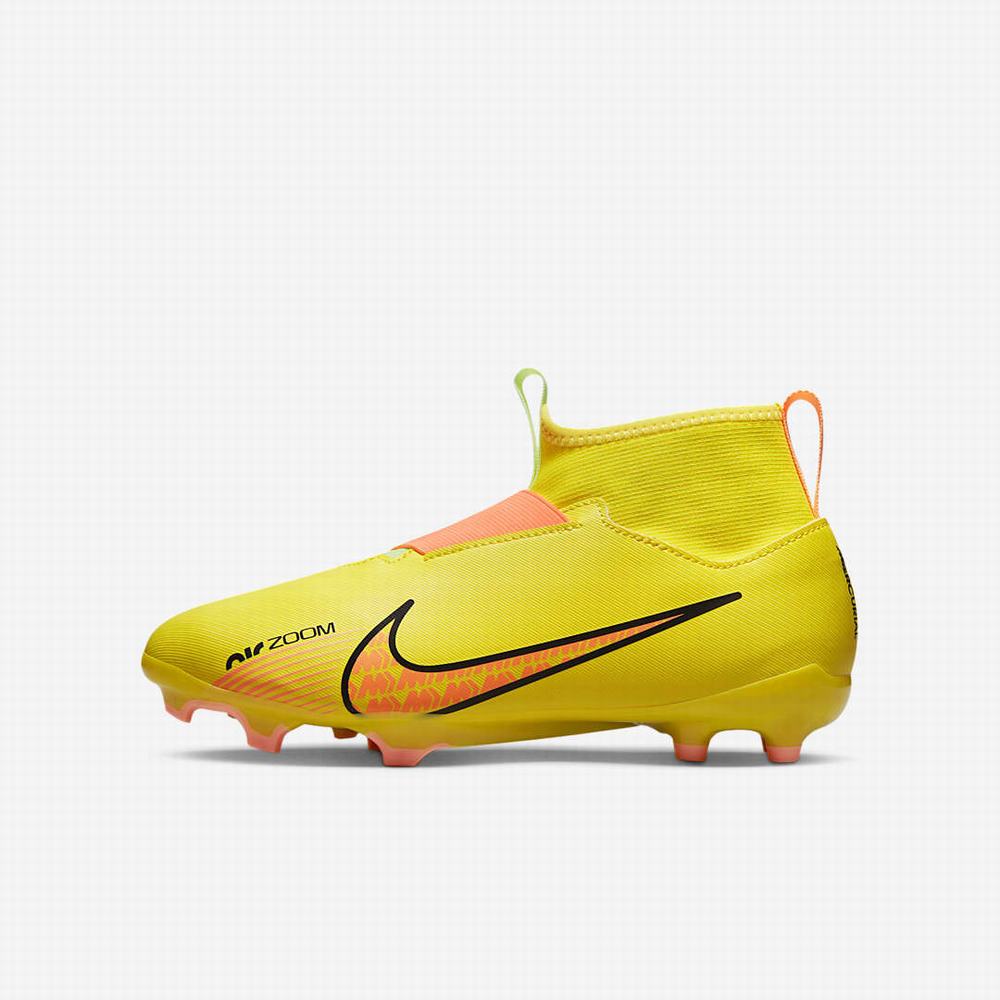 Kopačky Nike Jr. Zoom Mercurial Superfly 9 Academy FG/MG Multi-Ground Detske Žlté Oranžové | SK542093