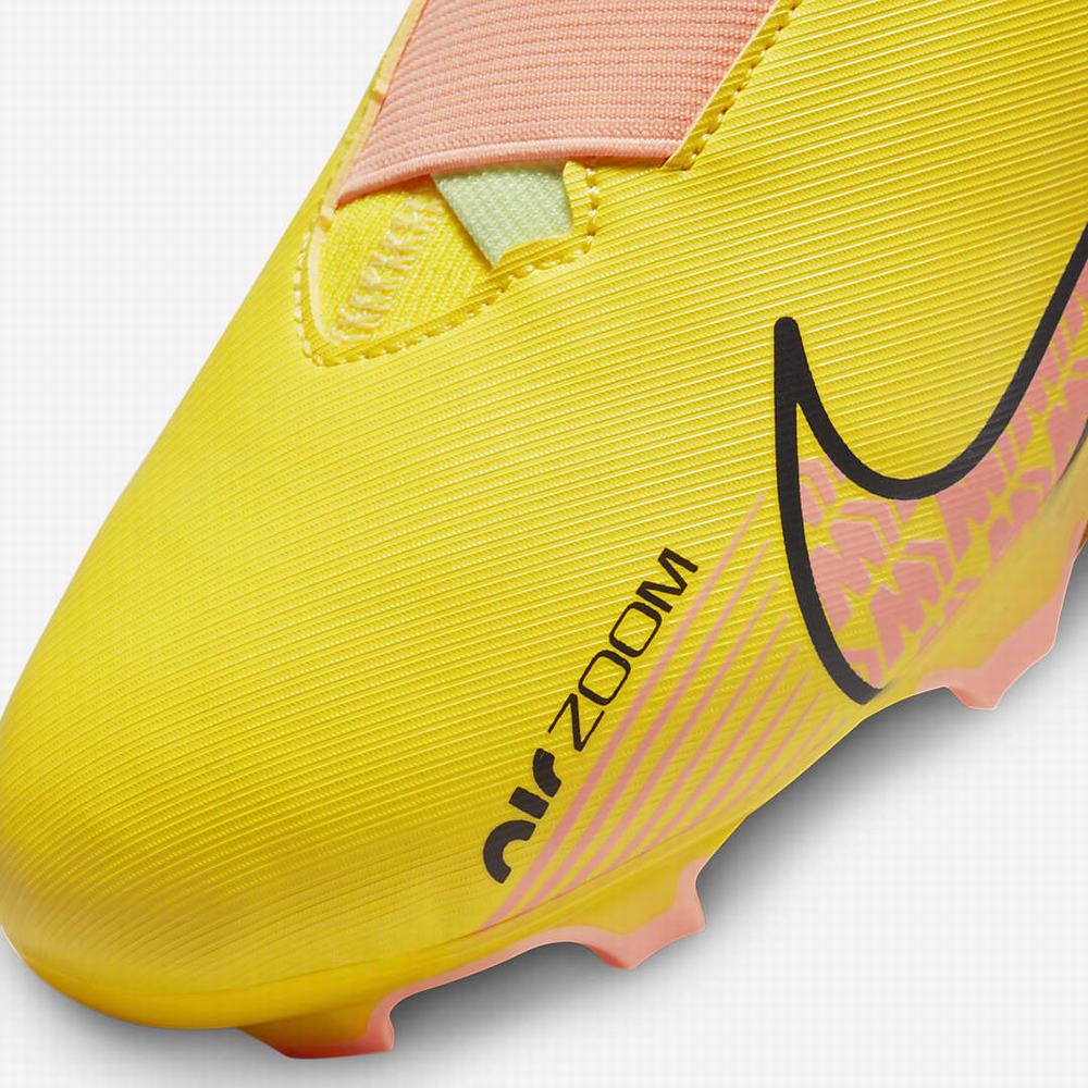 Kopačky Nike Jr. Zoom Mercurial Vapor 15 Academy MG Multi-Ground Detske Žlté Oranžové | SK023647