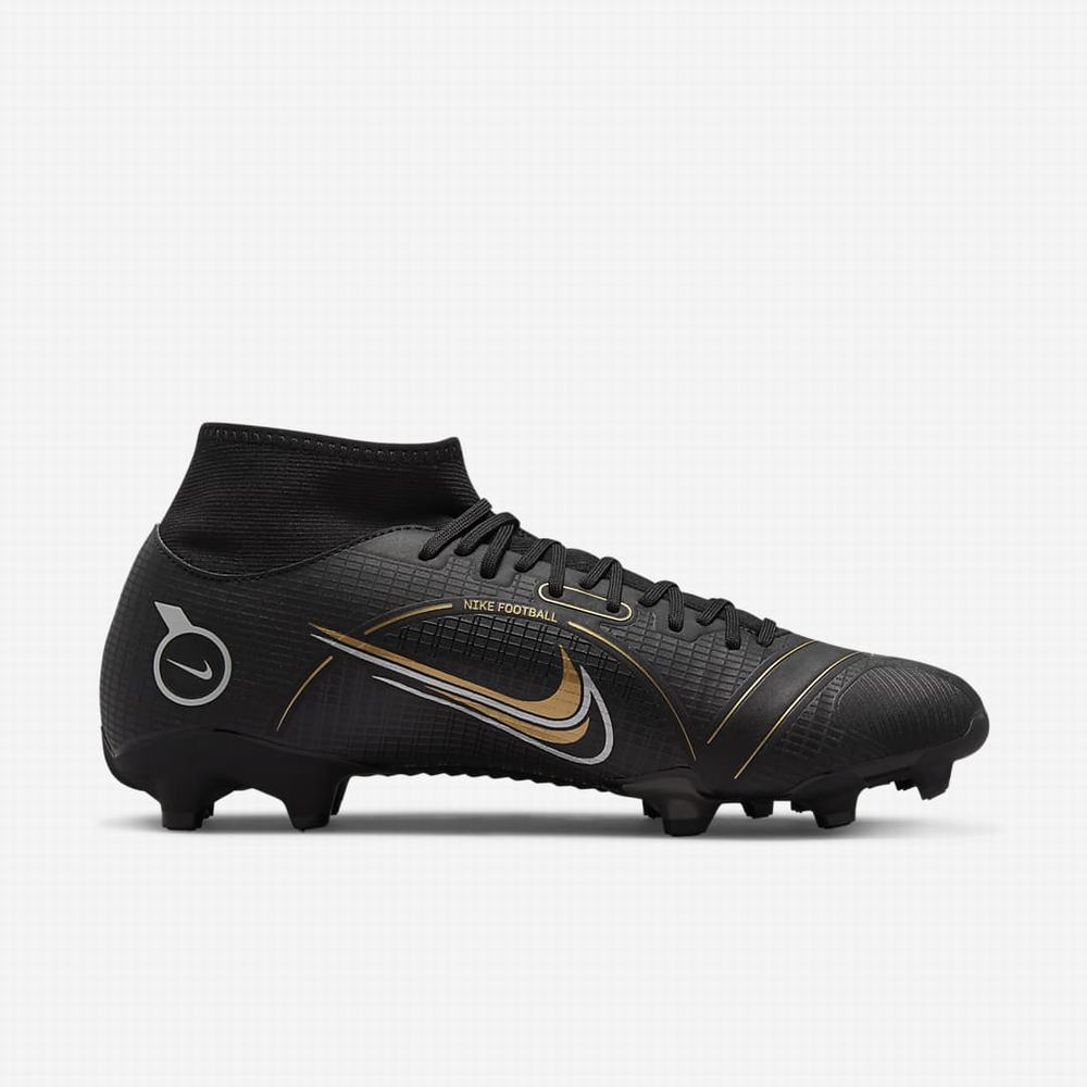 Kopačky Nike Mercurial Superfly 8 Academy MG Multi-Ground Damske Čierne Metal Strieborne Siva Metal Zlate | SK548396