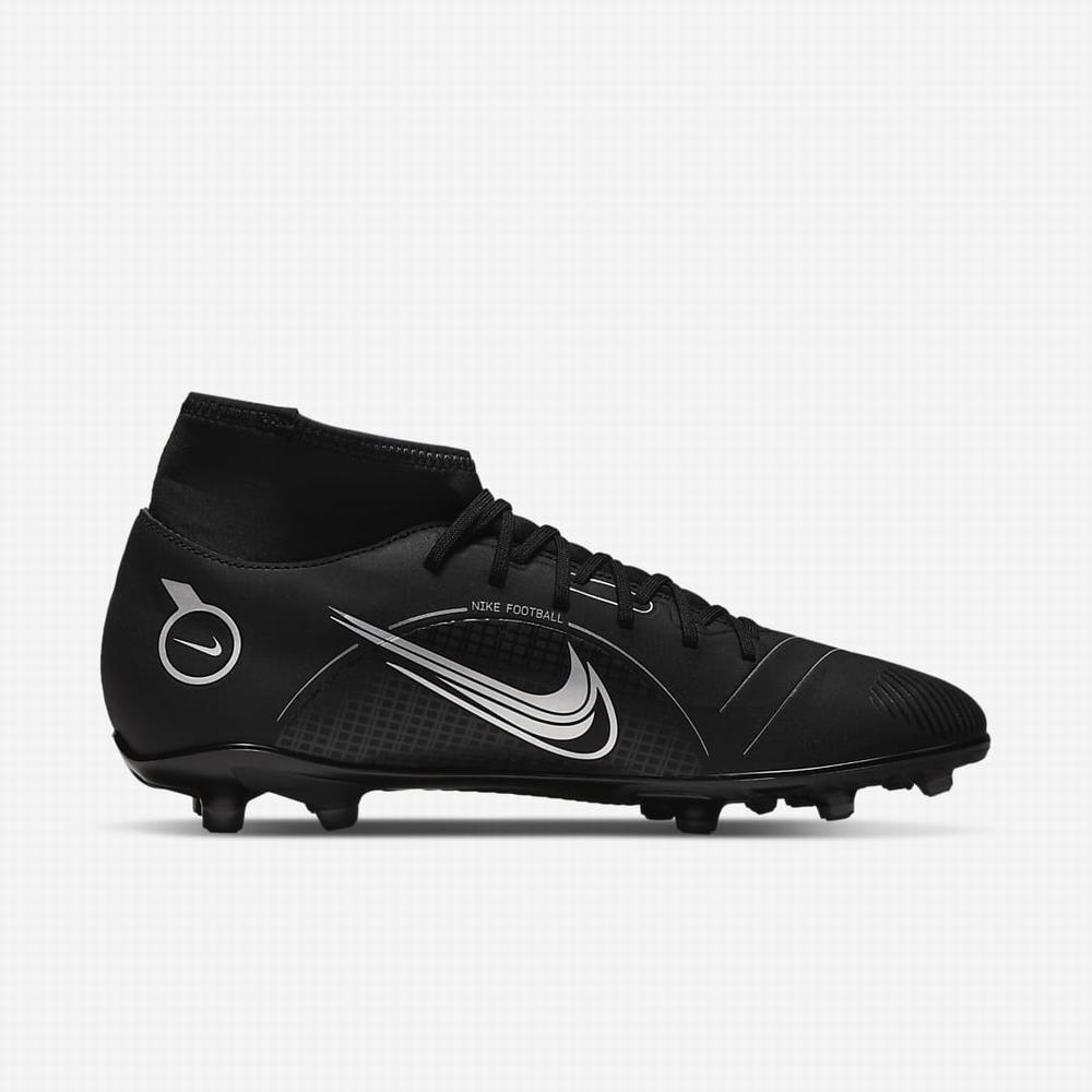 Kopačky Nike Mercurial Superfly 8 Club MG Multi-Ground Panske Čierne Siva Metal Strieborne | SK476329