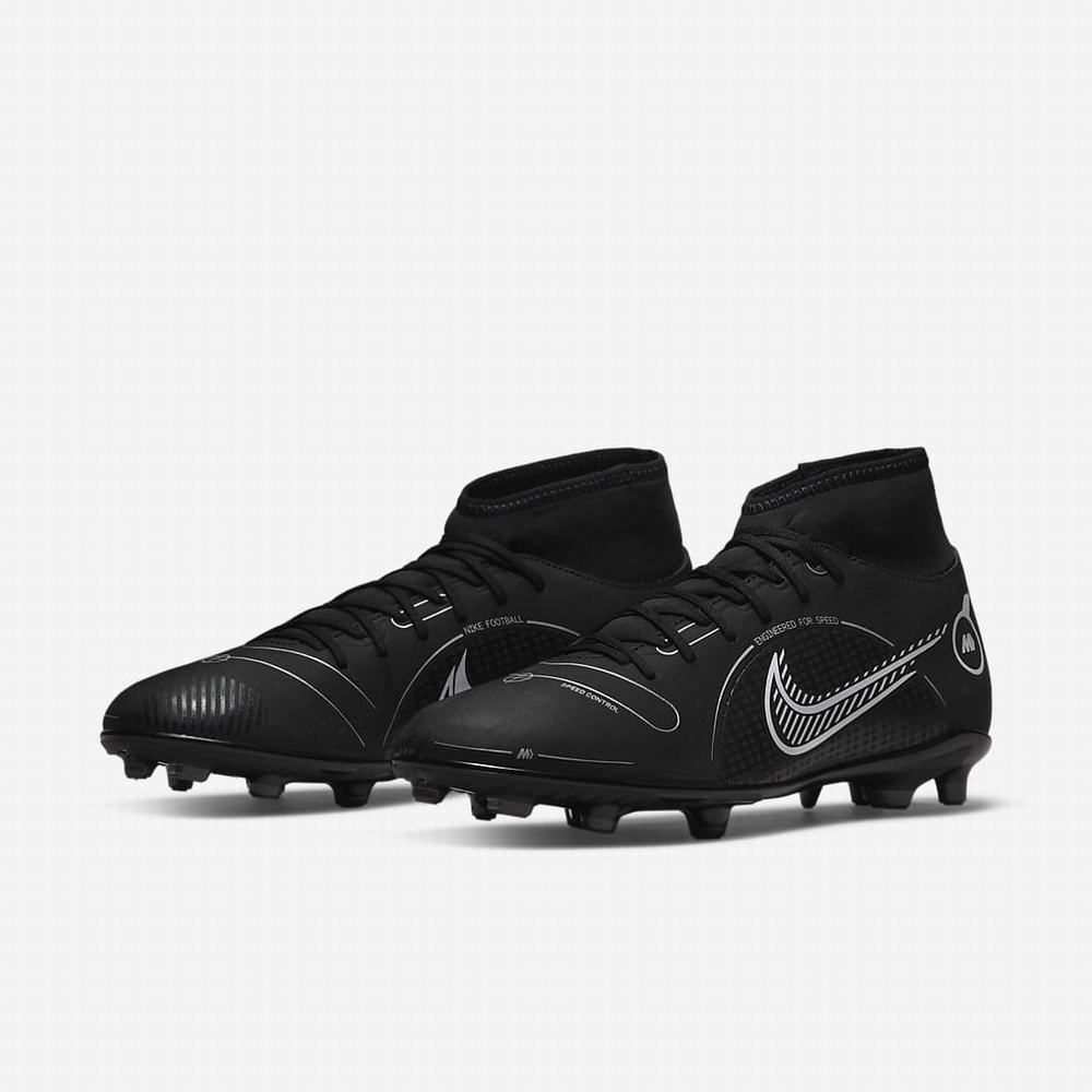 Kopačky Nike Mercurial Superfly 8 Club MG Multi-Ground Panske Čierne Siva Metal Strieborne | SK476329