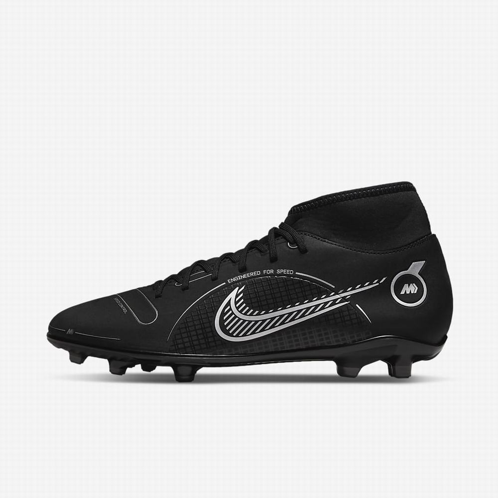 Kopačky Nike Mercurial Superfly 8 Club MG Multi-Ground Panske Čierne Siva Metal Strieborne | SK476329