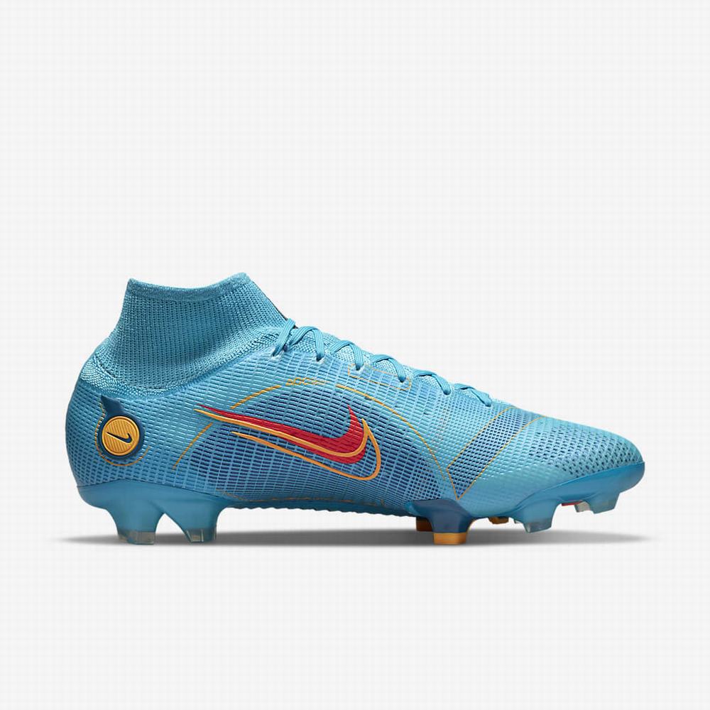 Kopačky Nike Mercurial Superfly 8 Elite FG Firm-Ground Damske Modre Oranžové | SK026573