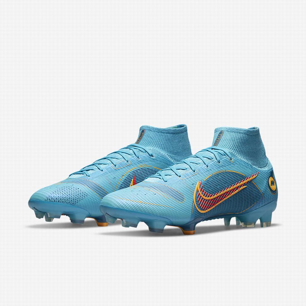 Kopačky Nike Mercurial Superfly 8 Elite FG Firm-Ground Damske Modre Oranžové | SK026573