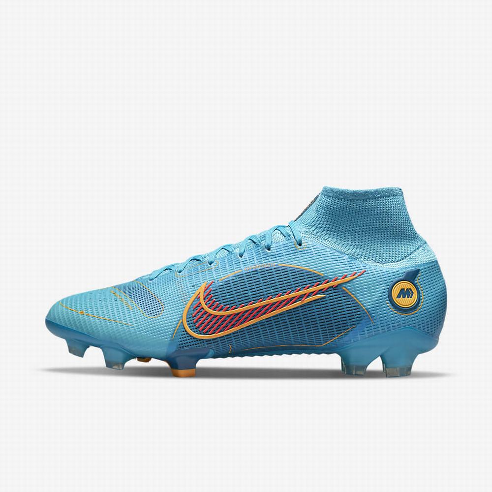 Kopačky Nike Mercurial Superfly 8 Elite FG Firm-Ground Damske Modre Oranžové | SK026573