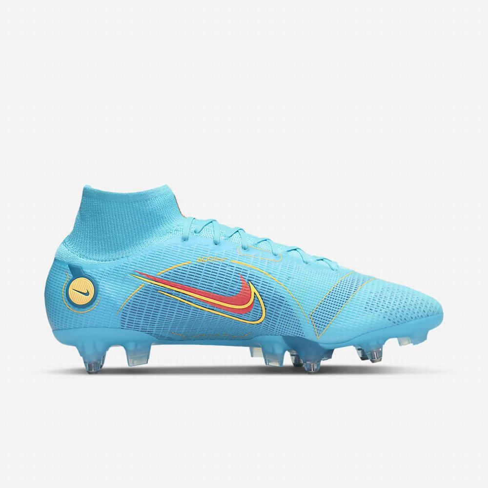 Kopačky Nike Mercurial Superfly 8 Elite SG-PRO Anti-Clog Traction Soft-Ground Damske Modre Oranžové | SK069734