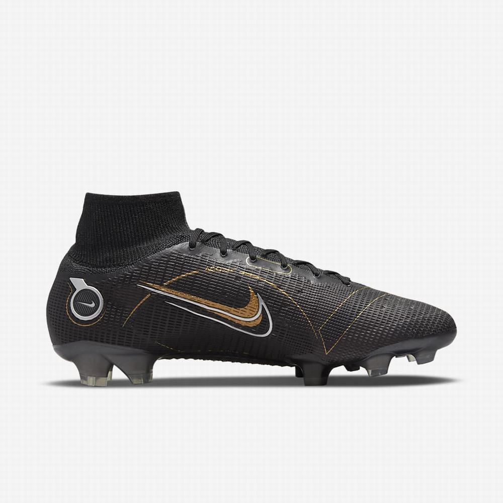 Kopačky Nike Mercurial Superfly 8 Elite FG Firm-Ground Panske Čierne Metal Strieborne Siva Metal Zlate | SK301942