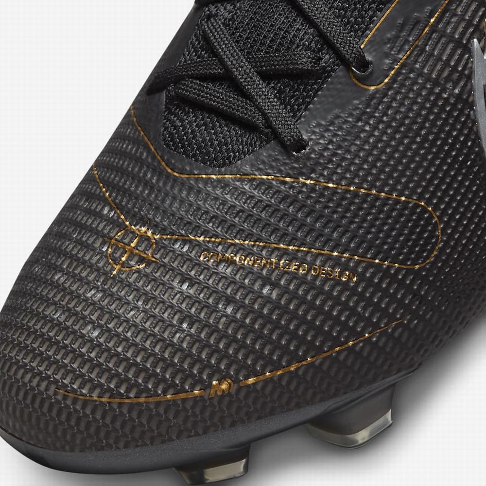 Kopačky Nike Mercurial Superfly 8 Elite FG Firm-Ground Panske Čierne Metal Strieborne Siva Metal Zlate | SK301942